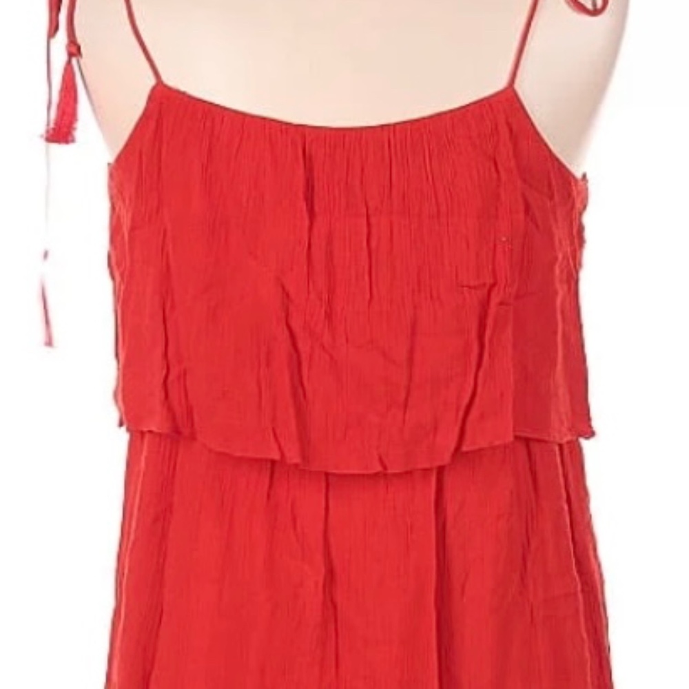 Laundry By Shelli Segel Red/Orange Size 6 straps with tassels